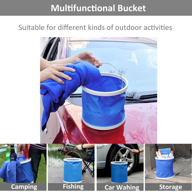 9L Multifunctional Foldable Bucket for Car Washing / Fishing / Storage, Random Color Delivery, Foldable Bucket