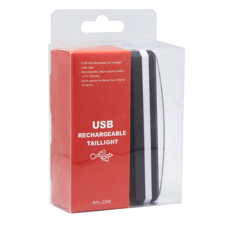 RPL-2266 5-mode 100LM USB Rechargeable Bicycle COB LED Taillights, RPL-2266(White Light), RPL-2266