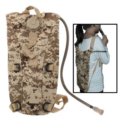 2.5L Duffle Nylon Waterbag Backpack with Tube / Waterbag, 2.5L (Black), 2.5L