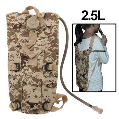 2.5L Duffle Nylon Waterbag Backpack with Tube / Waterbag, 2.5L (Black), 2.5L
