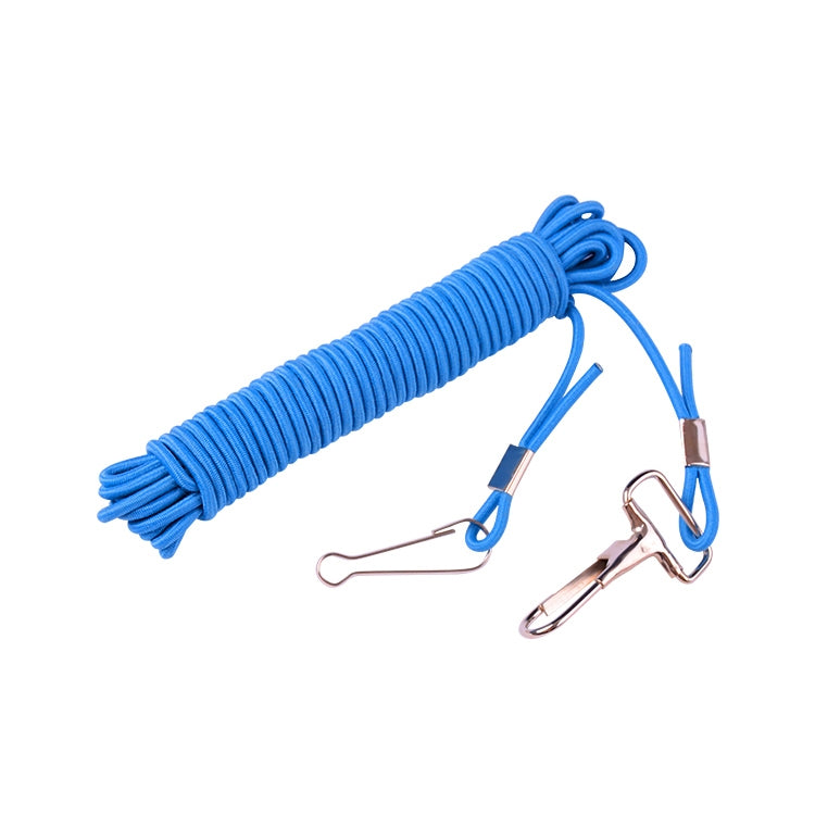 6M Fishing Elastic Rope with Hooks for Fisherman Angler (Random Color Delivery), 6m