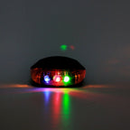 Shell Shape Bicycle Safety Rear Warning Tail Light with 2 Laser Beams and Colorful Lights, Shell Shape Colorful Lights