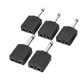 6.35mm Male to Dual Female Splitters (5 Pcs in One Package, the Price is for 5 Pcs), 6.35mm Male to Dual Female