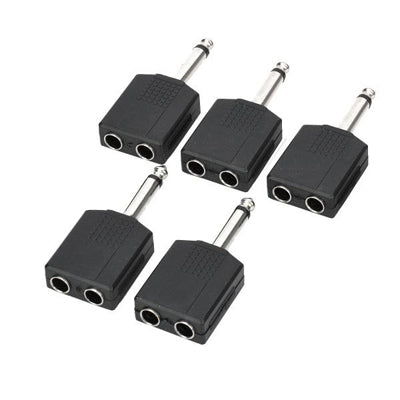 6.35mm Male to Dual Female Splitters (5 Pcs in One Package, the Price is for 5 Pcs), 6.35mm Male to Dual Female