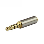 3.5mm 4-Pin Audio Jack Connector to 2.5mm 4-Pin Adapters (10 Pcs in One Package, the Price is for 10 Pcs), 3.5mm Male to 2.5mm Female