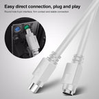 6 Pin PS/2 Keyboard / Mouse Extender Cable (PS/2 male to PS/2 female), Length: 3m, PS/2 Male to PS/2 Female, 1.2m, PS/2 Male to PS/2 Female, 3m