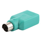 USB A Jack to mini DIN6 male Adapter (USB to PS/2), USB Female to PS/2 Male