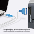 USB 2.0 to IEEE1284 Print Cable, Length: 1.5m, USB 2.0 to IEEE1284 (Blue)