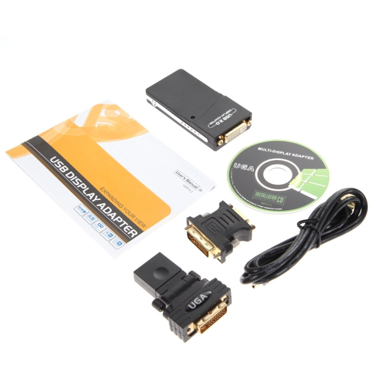 USB 2.0 to VGA, DVI, HDMI Adapter, Resolution: 1280*1024, Resolution: 1280*1024, Resolution: 1920*1080, Resolution: 2048*1152