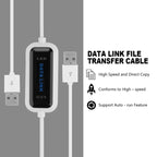 High Speed USB 2.0 Data Link Cable, PC to PC Data Share, Plug and Play, Length: 165cm