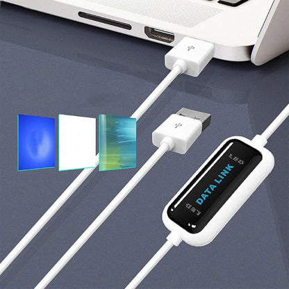 High Speed USB 2.0 Data Link Cable, PC to PC Data Share, Plug and Play, Length: 165cm