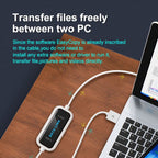 High Speed USB 2.0 Data Link Cable, PC to PC Data Share, Plug and Play, Length: 165cm