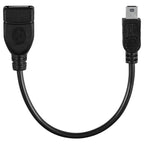 Mini 5-pin USB to USB 2.0 AF OTG Adapter Cable, Mini USB, 12cm(Black)