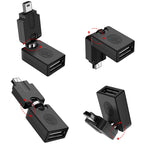 High Quality USB 2.0 AF to OTG Mini USB Adapter, Support 360 Degree Rotation, USB 2.0 AF