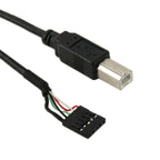5 Pin Motherboard Female Header to USB 2.0 B Male Adapter Cable, Length: 50cm, 5 Pin Motherboard to USB BM
