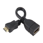 16cm Gold Plated Mini HDMI Male to HDMI 19 Pin Female Cable, Mini HDMI Male, Length: 16cm