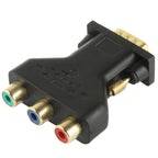 VGA 15 Pin Male to 3 RCA Component Female Adapter, VGA