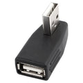 USB 2.0 AM to AF Adapter with 90 Degree Angle, Support OTG Function, 90 Degree Right Angled, 90 Degree Lelf Angled