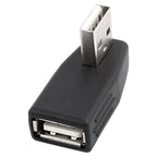 USB 2.0 AM to AF Adapter with 90 Degree Angle, Support OTG Function, 90 Degree Right Angled, 90 Degree Lelf Angled