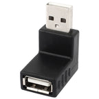 USB 2.0 AM to AF Adapter with 90 Degree Angle, 90 Degree Up Angled, 90 Degree Down Angled