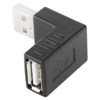 USB 2.0 AM to AF Adapter with 90 Degree Angle, 90 Degree Up Angled, 90 Degree Down Angled