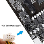 8 Pin Male to 4 Pin Female Power Cable, Length: 18.5cm, 8 Pin Male to 4 Pin Female