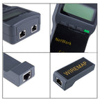 Portable Wireless Network cable Tester SC8108 LCD Digital PC Data Network CAT5 RJ45 LAN Phone Cable Tester Meter, RJ45 Black