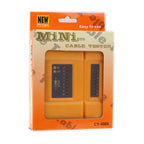MINI RJ11 + RJ45 Dual-use Network Cable Tester, RJ45/RJ11 Orange