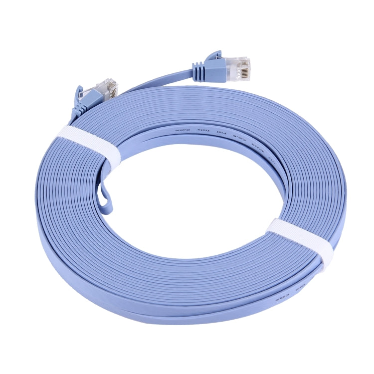15m  CAT6 Ultra-thin Flat Ethernet Network LAN Cable, 15m Blue