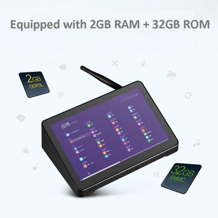 Pipo X9 TV Box 8.9 inch Touchscreen Android 7.0 Tablet Mini PC, RK3288, Quad Core 1.8GHz, RAM: 2GB, ROM: 32GB, Support WiFi / Bluetooth / Ethernet / HDMI / TF Card, Pipo X9