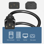 1.5m AC 3 Prong PC Power Extension Cord/Cable, 1.5m