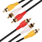Normal Quality Audio Video Stereo RCA AV Cable, Length: 3m, 3 RCA to 3 RCA, Length: 3m