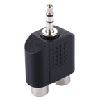 RCA Female to 3.5mm Male Jack Audio Y Adapter, 2 RCA Female to 3.5mm, 2 RCA(AV) Female to 3.5mm
