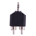 2 RCA Male to 3.5mm Male Jack Audio Y Adapter, 2 RCA Male to 3.5mm