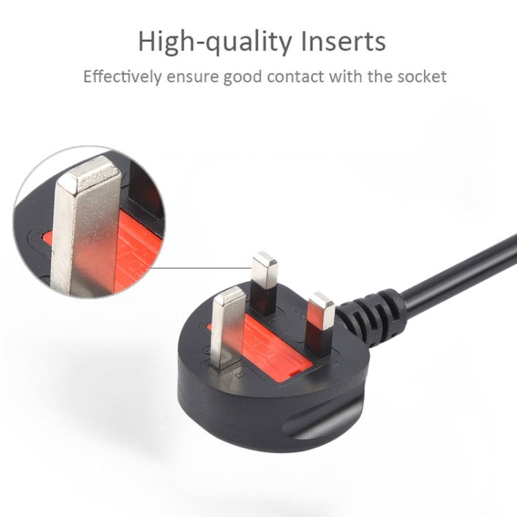 Big UK Plug Computer PC Power Cord 3 Pin Cable, Length:1.8m, 1.8m