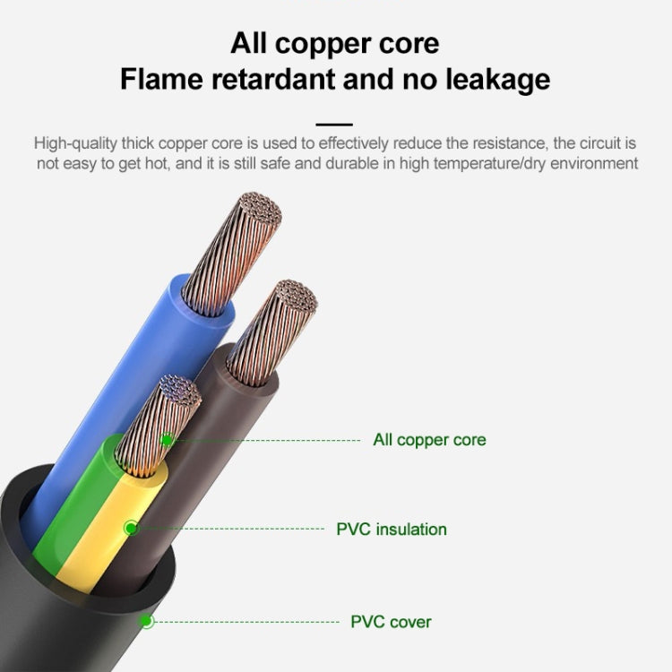 1.2m 3 Prong Style EU Notebook Power Cord, EU Plug, Length:1.2m