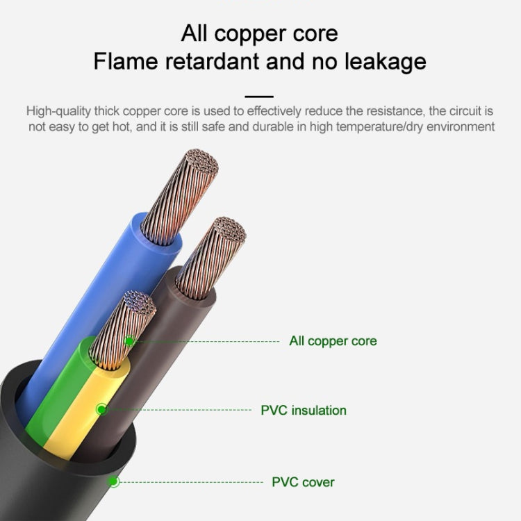 High Quality 3 Prong Style EU Notebook AC Power Cord, Length: 1.8m, 3 Prong Style EU Plug, Length: 1.8m