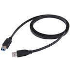USB 3.0 AM to BM Cable, length: 1.8m, Length: 1.8m (Black)