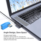 USB 3.0 AM to USB 3.0 AF Cable Adapter, Left Angle AM to AF(Blue), Left Angle AM to AF(Blcak)