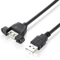 USB 2.0 AM to AF Mount Panel Cable, Length: 90cm, AM to AF, Length: 90cm