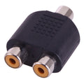 1 RCA Female to 2 RCA Female Adapter, 1 RCA Female to 2 RCA Female