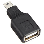 Mini USB Male to USB 2.0 Female Adapter with OTG Function, USB Female