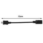 Mini USB Female to Micro USB Male Cable Adapter, Length: 13cm