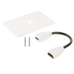 HDMI Female to HDMI Female Cable Wall Plate Panel, Cable Length: 18.5cm