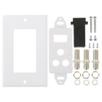 USB 2.0 Female Plug + 3 F Female Plugs Wall Plate Panel