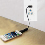 USB 2.0 Female Plug + 3 F Female Plugs Wall Plate Panel