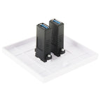 Dual USB 3.0 Female Plugs Home Wall Charger Plate Wall Plate Panel, 2 Ports USB 3.0