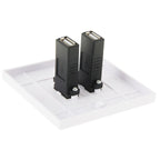 Dual USB 2.0 Female Plugs Home Wall Charger Plate Wall Plate Panel, 2 Ports USB 2.0
