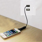 Dual USB 2.0 Female Plugs Home Wall Charger Plate Wall Plate Panel, 2 Ports USB 2.0