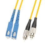 SC-FC Dual-Core Single Mode Fiber Optic Jumper,Length: 3m, Dual-Core Single Mode